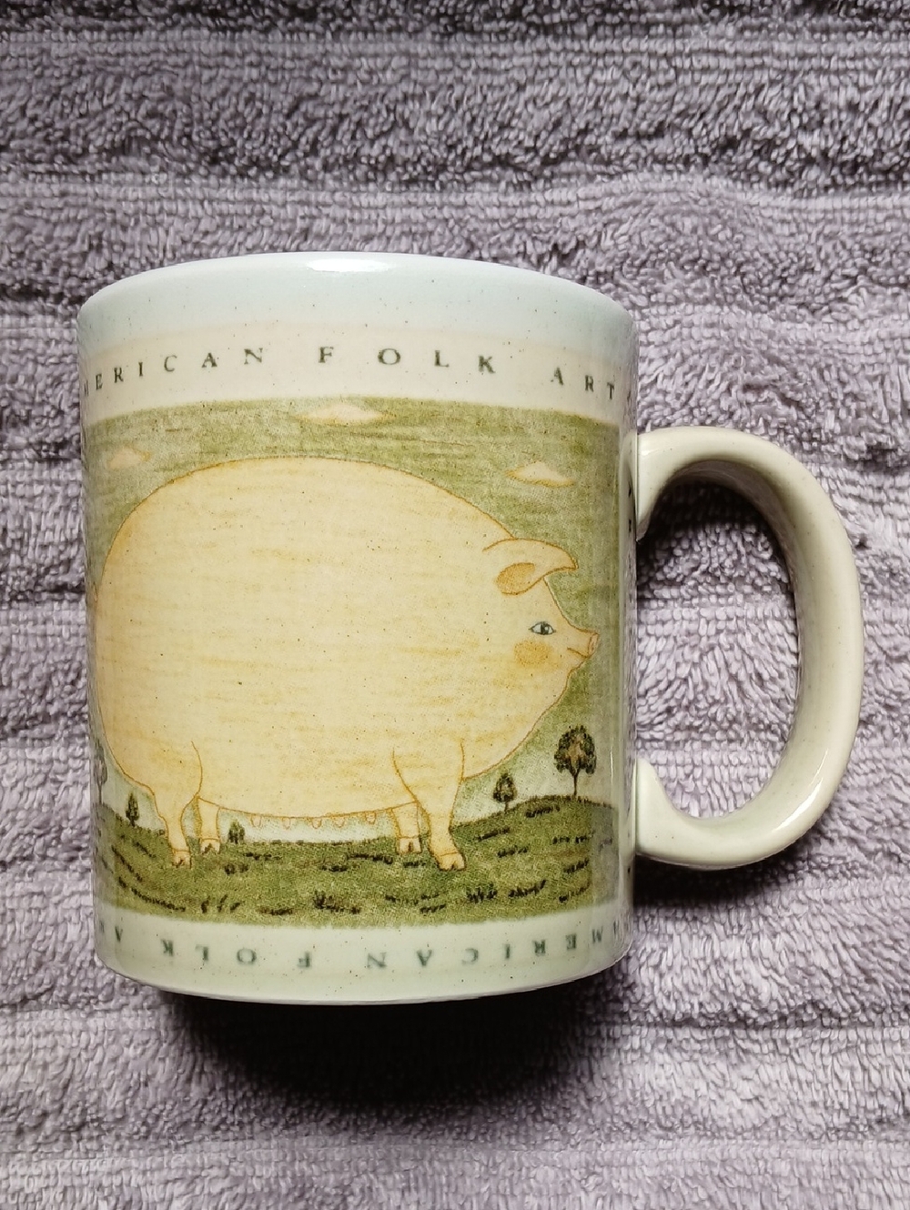 Otagiri Warren Kimble American Folk Art PIG Mug